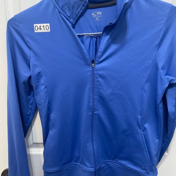 Champion athletic jacket medium blue long sleeve half zip - Picture 3 of 7